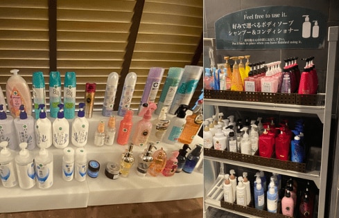 選べるアメニティは常時20種類以上