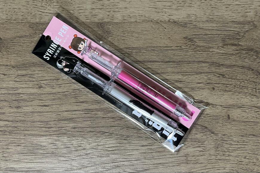 ダイソー、注射器型ボールペン 2本入り商品画像