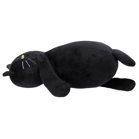 ニトリ公式　背当てクッション（デコネコ ブラック）