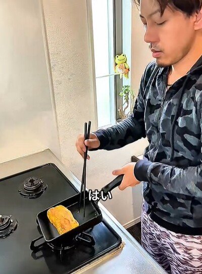 卵があったので「卵焼き」に！