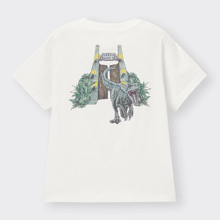 GU公式　KIDS（男女兼用）グラフィックT（半袖）JURASSIC WORLD 1