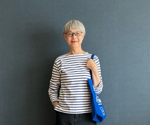【70代マダム】が着こなす“無印良品”コーデ。「迷ったときのボーダーTシャツ」の合わせ方がおしゃれ！
