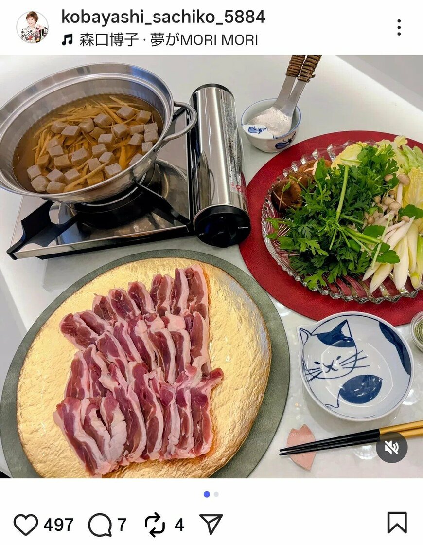 出所：小林幸子のInstagram（＠kobayashi_sachiko_5884）参照日：2026年4月20日