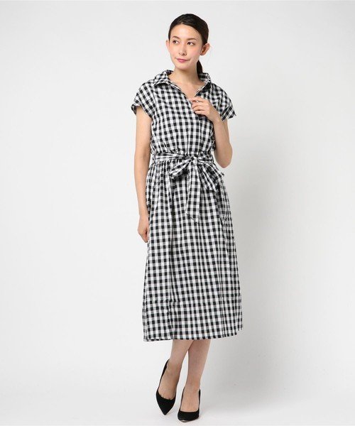 INTERPLANET - ギンガムチェックシャツワンピース ¥17,280（税込）