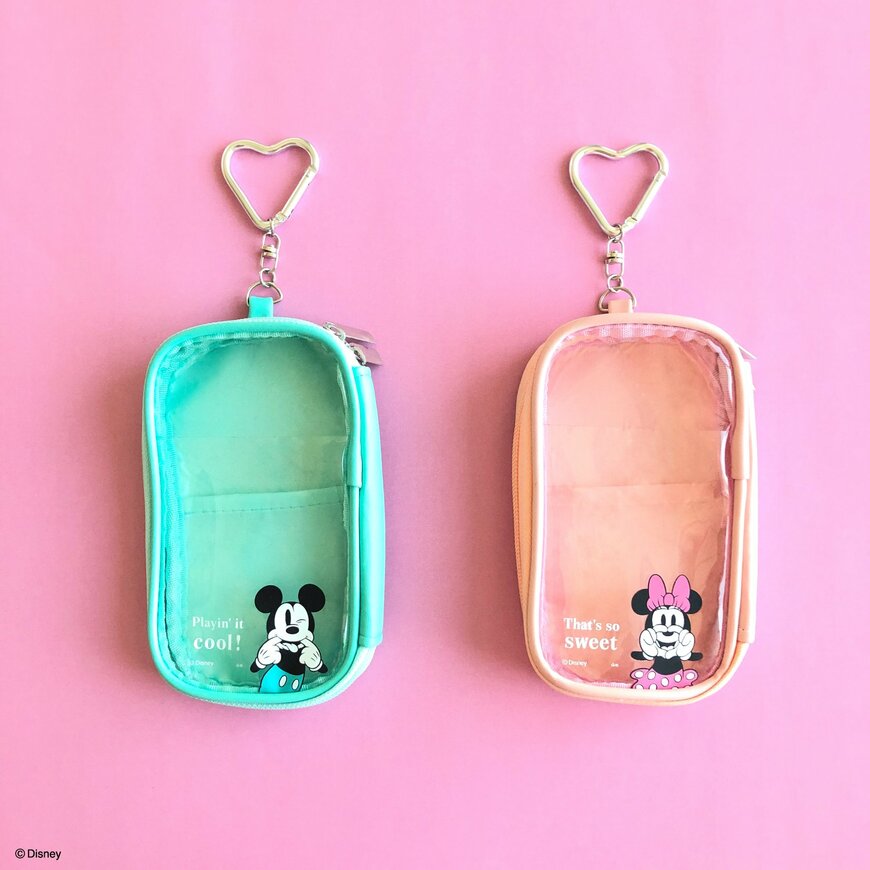 出所：イオン株式会社　ディズニー／Ｍｉｎｎｉｅ　クリアポーチ　ミッキーマウス／ミニーマウス