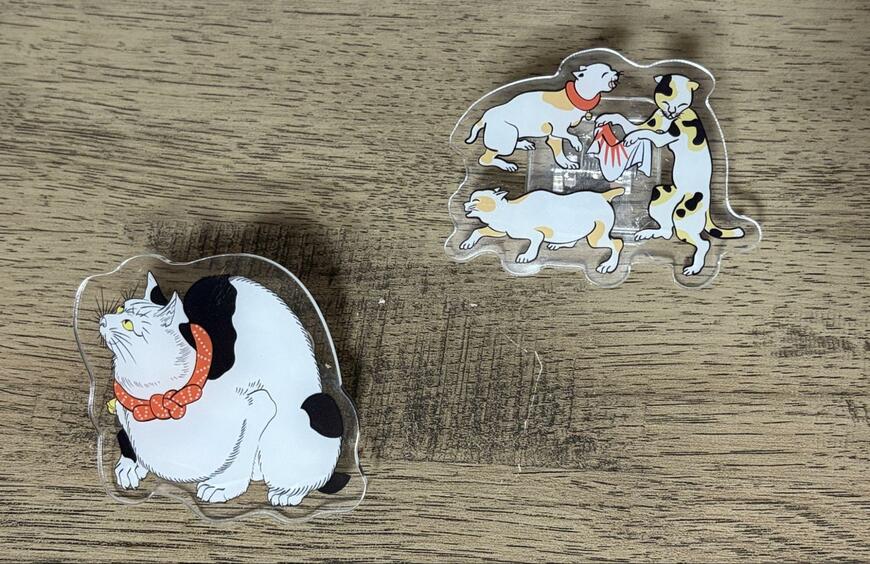 筆者撮影（キャンドゥ、ダイカットアクリルクリップ猫柄）