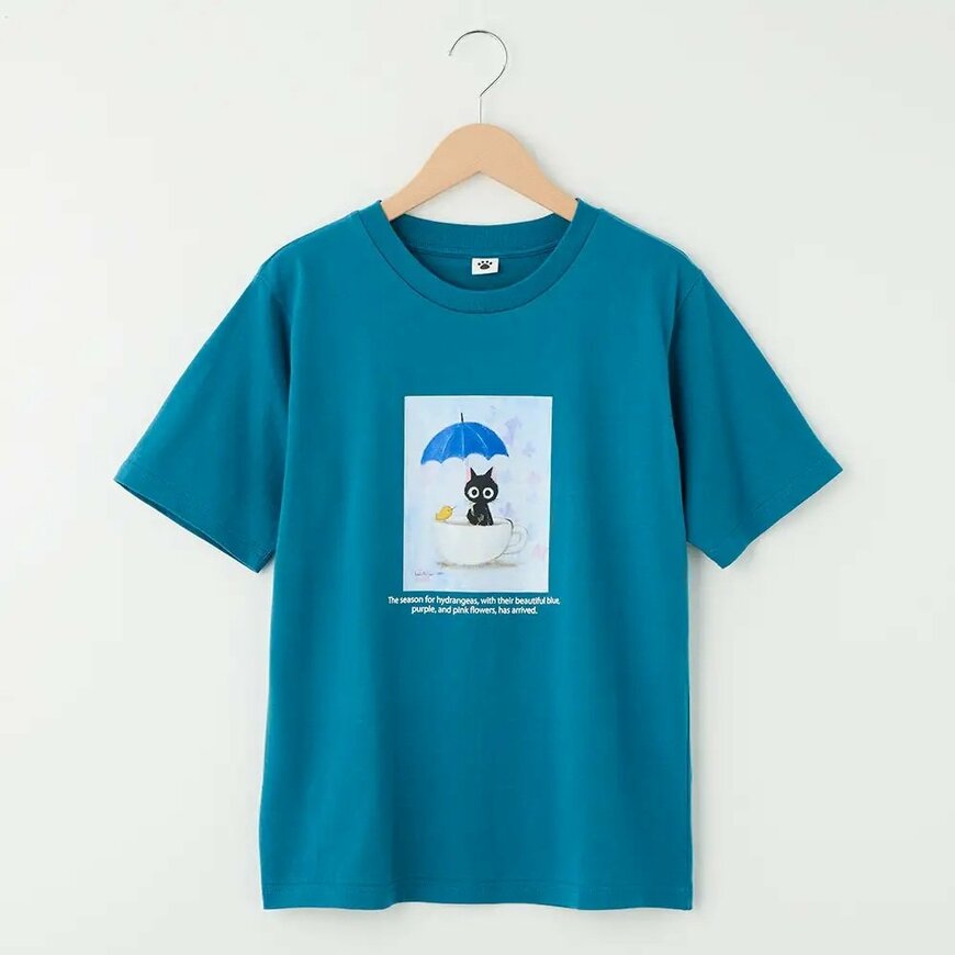 出所：イオン株式会社公式　【香月和夫】 「雨の日」プリントTシャツ レディス