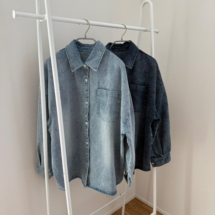 出所：しまむら公式　レディース　ビッグデニムシャツ（anna）