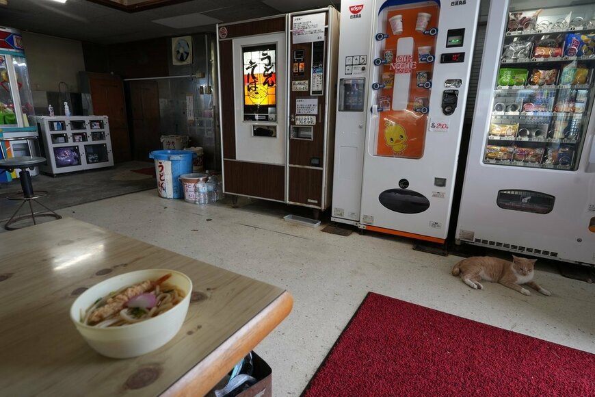 自販機うどんと店内の様子