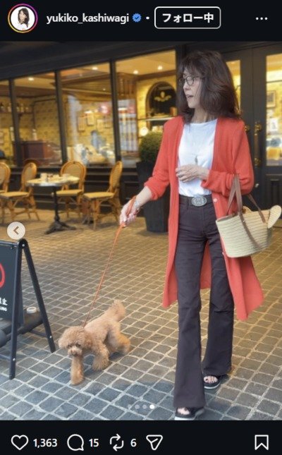 柏木由紀子のInstagram投稿