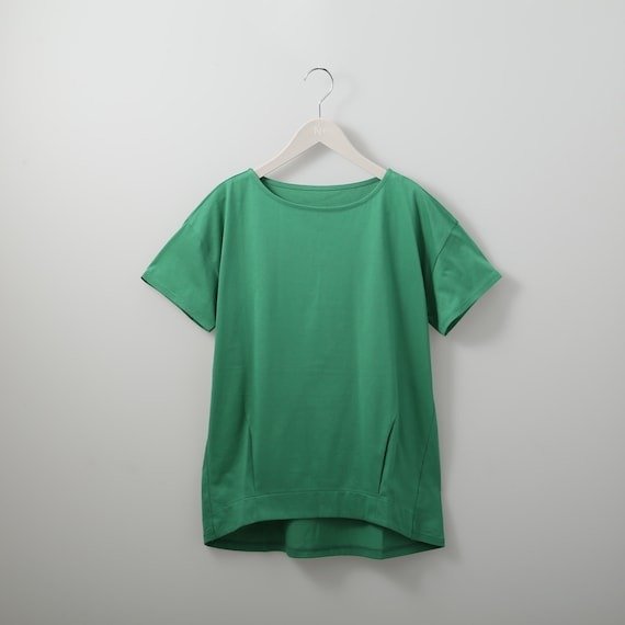 ニトリ公式　接触冷感UVカットUSAコットン裾タックTシャツ