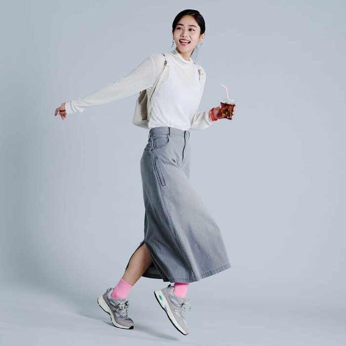 ワークマンの「レディースエアライトメッシュデニムスカート」