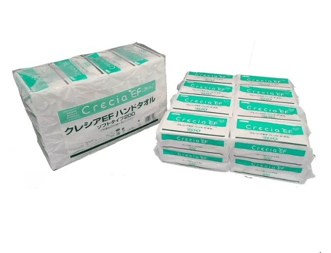 2枚重ねで高い吸収力のあるペーパータオル