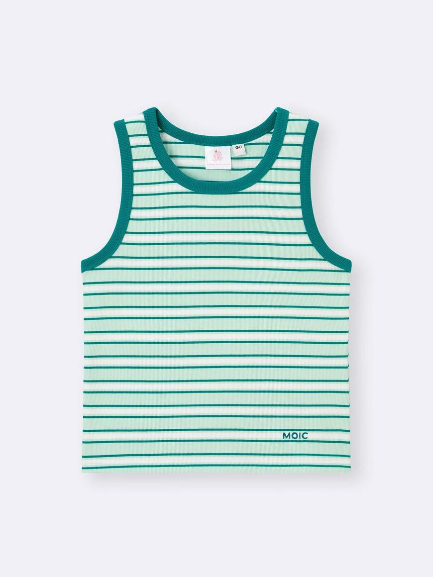 出所：GU公式 マルチボーダータンクトップ MUSEUM OF ICE CREAM +E