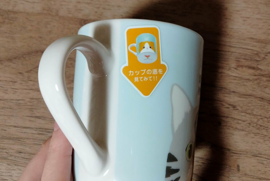 筆者撮影（ダイソー、ノーズマグカップ（キャット））
