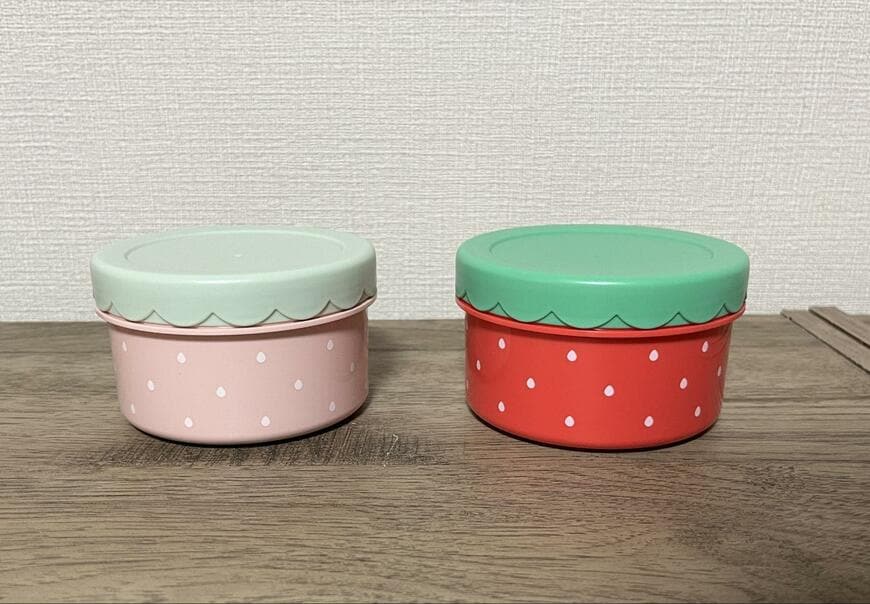 筆者撮影（セリア、ランチカップ 330ml いちご）