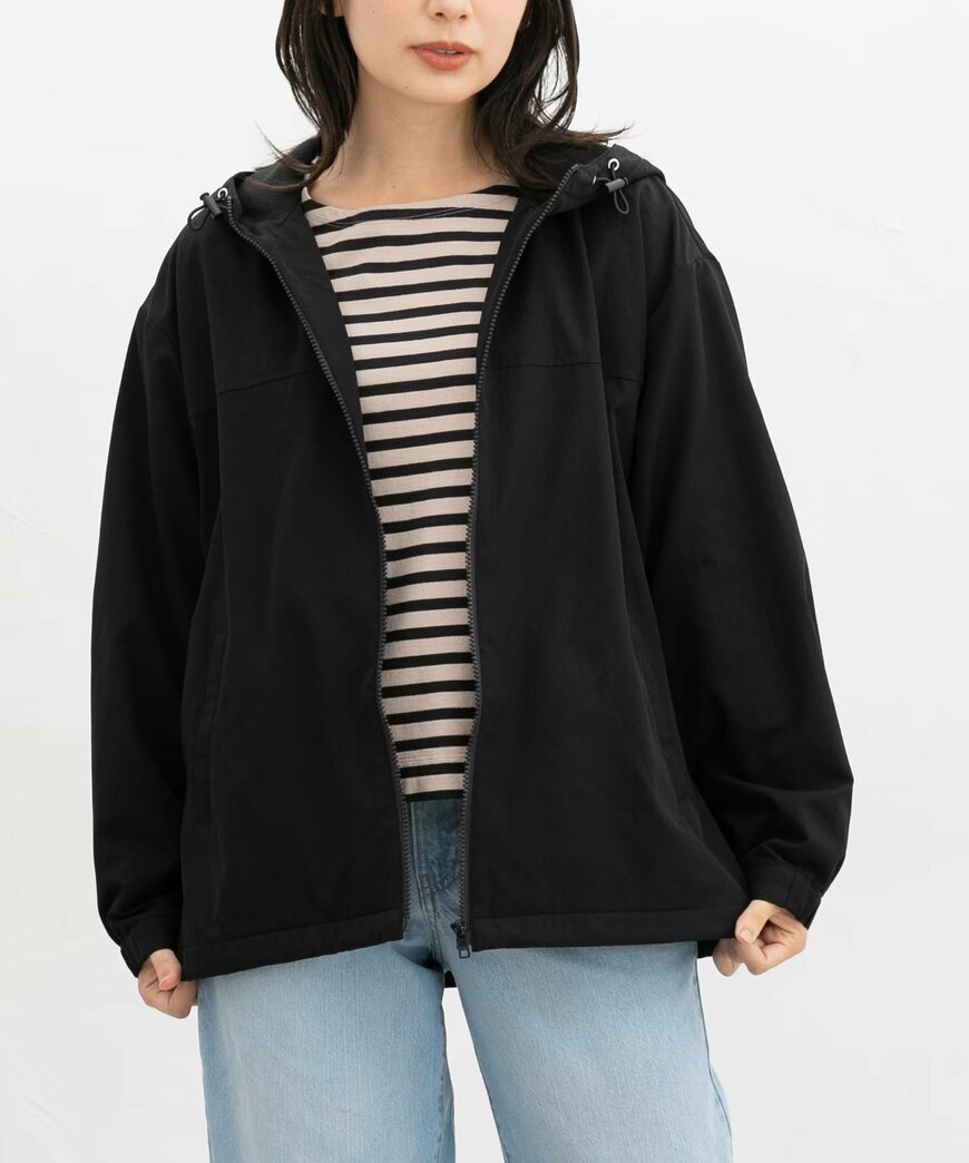 出所：ハニーズ公式　裏フリースフードブルゾン