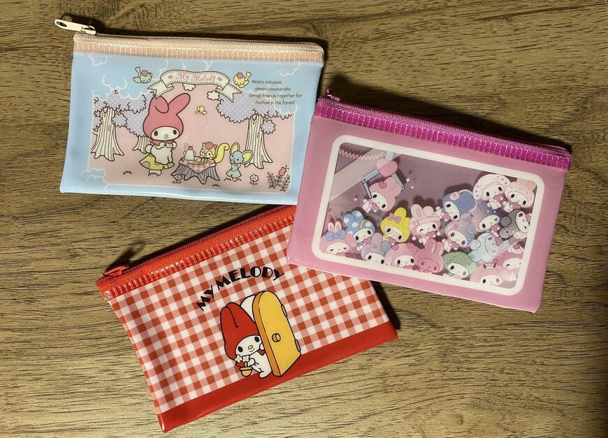 キャンドゥ、フラットポーチ(S) MM マリーランド、フラットポーチ(S) MM ガーリーポップ、フラットポーチ(S) MM 赤マイメロディ