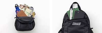 ローソン公式 Coleman BRAND BOOK #07 WALKER 3WAY BAG BLACK clear packageの画像