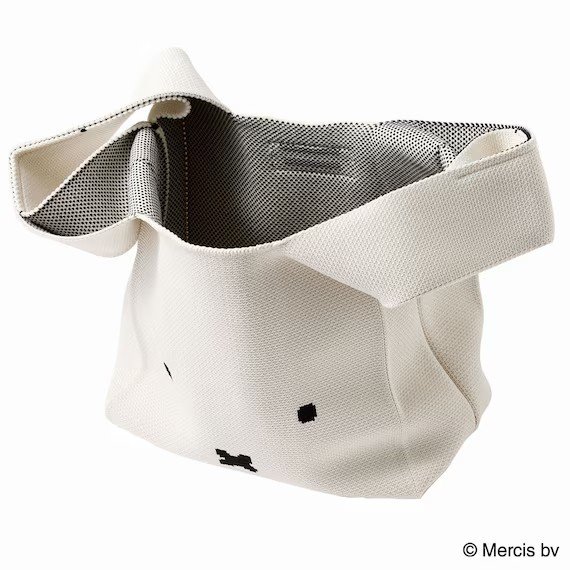 ニトリ公式　MIFFYニットトートバッグ（フェイス アイボリー）　画像