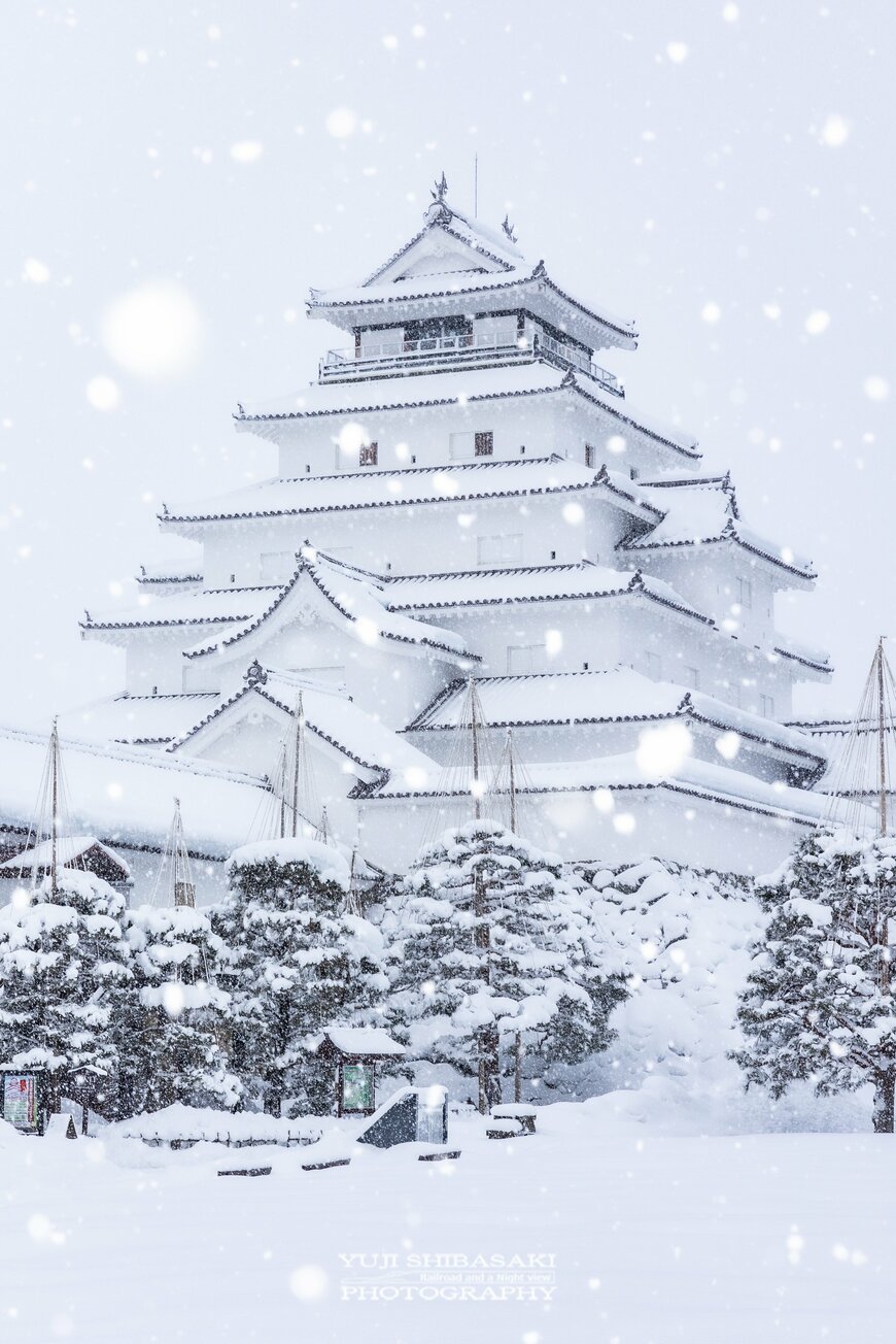 水墨画のような鶴ヶ城