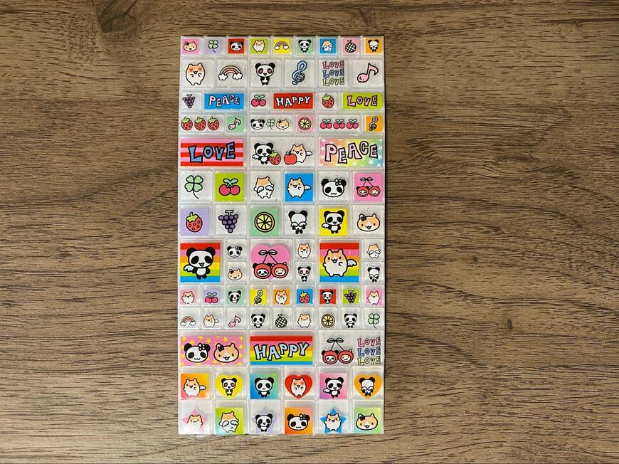 キャンドゥ、タイルシール 84片 ハムスター＆パンダ 　画像