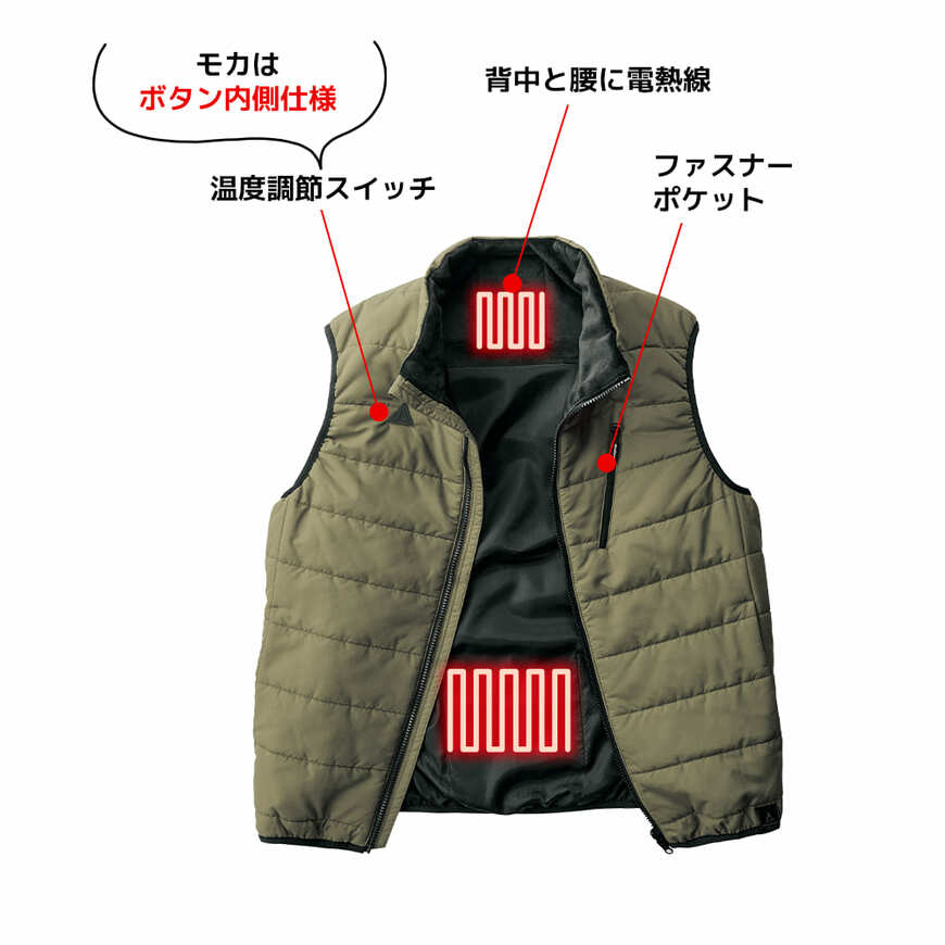 出所:ワークマン ウィンドコアヒーターベスト