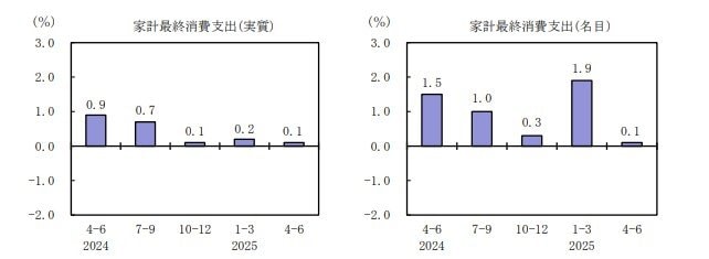出所:内閣府経済社会総合研究所 国民経済計算部「2025年4~6月期四半期別GDP速報(1次速報値)」