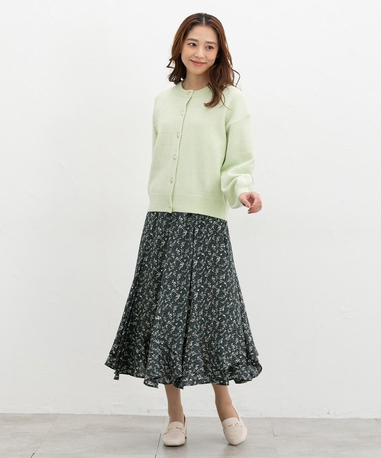 出所：ハニーズ公式　ラメクルーカーディガン