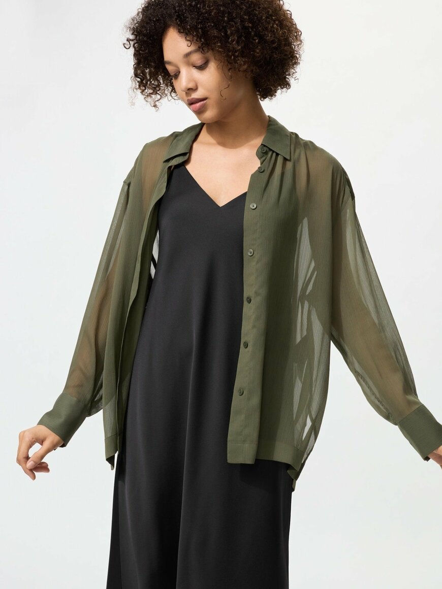 出所：ユニクロ公式　シアーシャツ