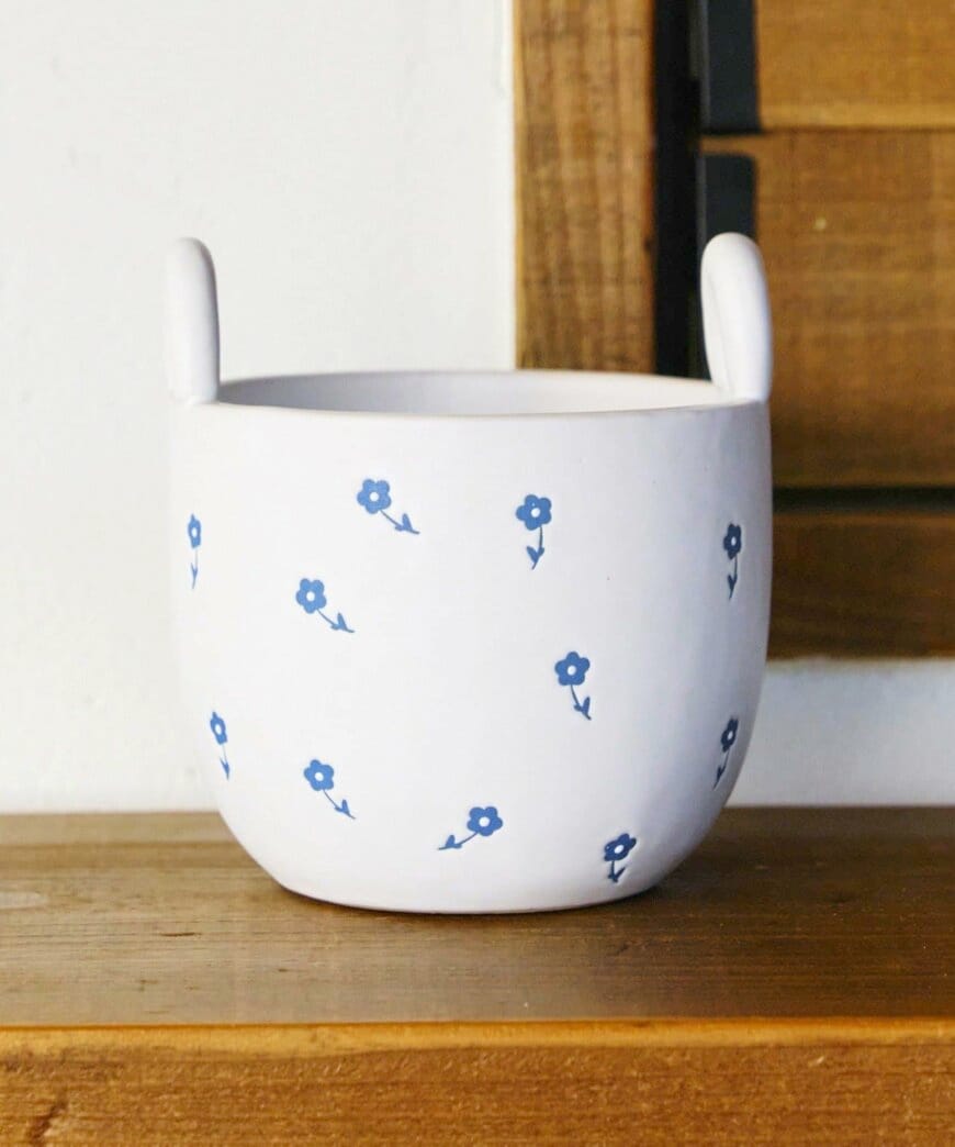 出所：salut!（サリュ）公式 | PAL CLOSET（パルクローゼット）小花柄バスケットポットカバー3号