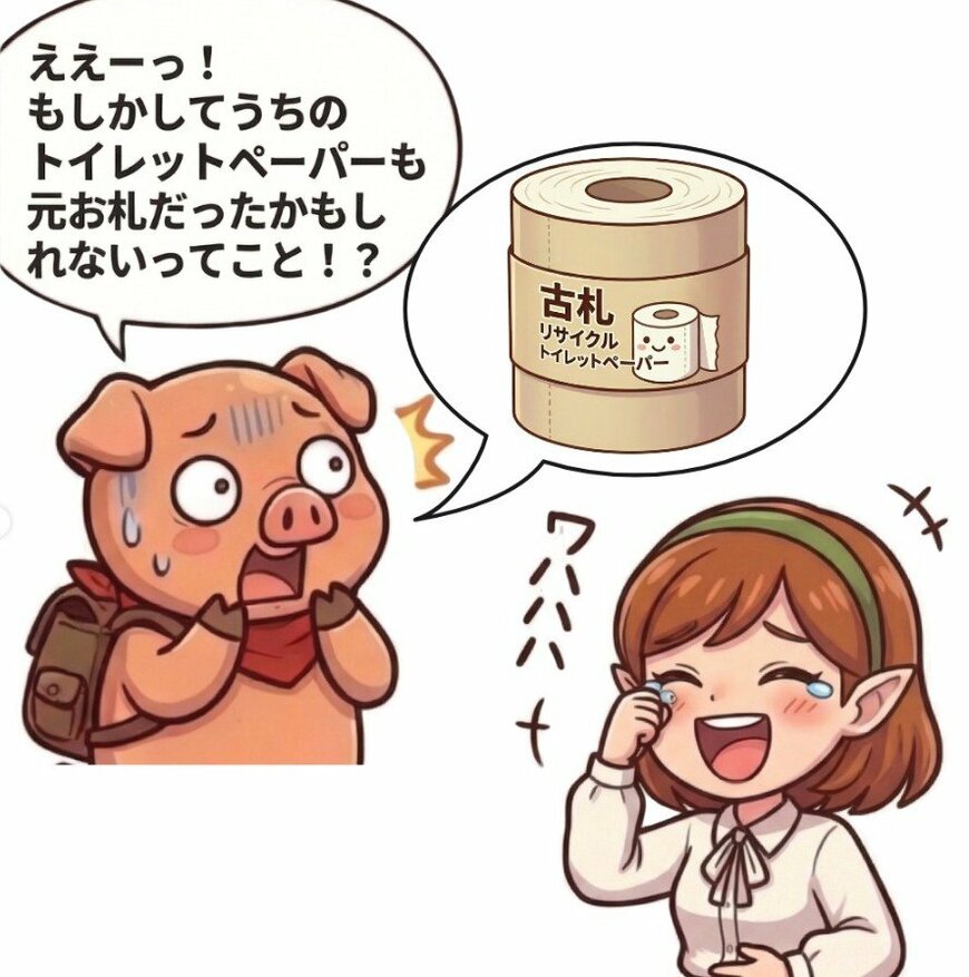 トイレットペーパーも元はお札だったかも！？
