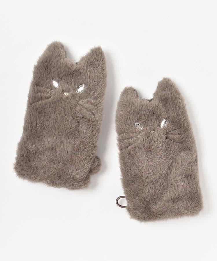 Bleu Bleuet、指なしネコファーグローブ商品画像