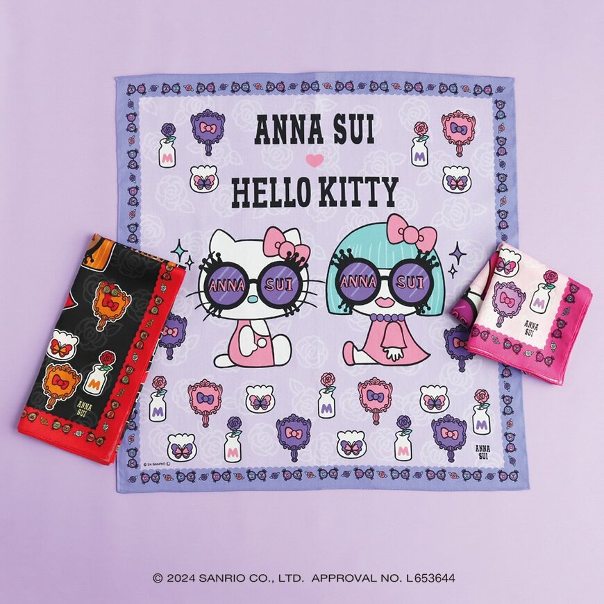 【HELLO KITTY 50th】プリントハンカチ