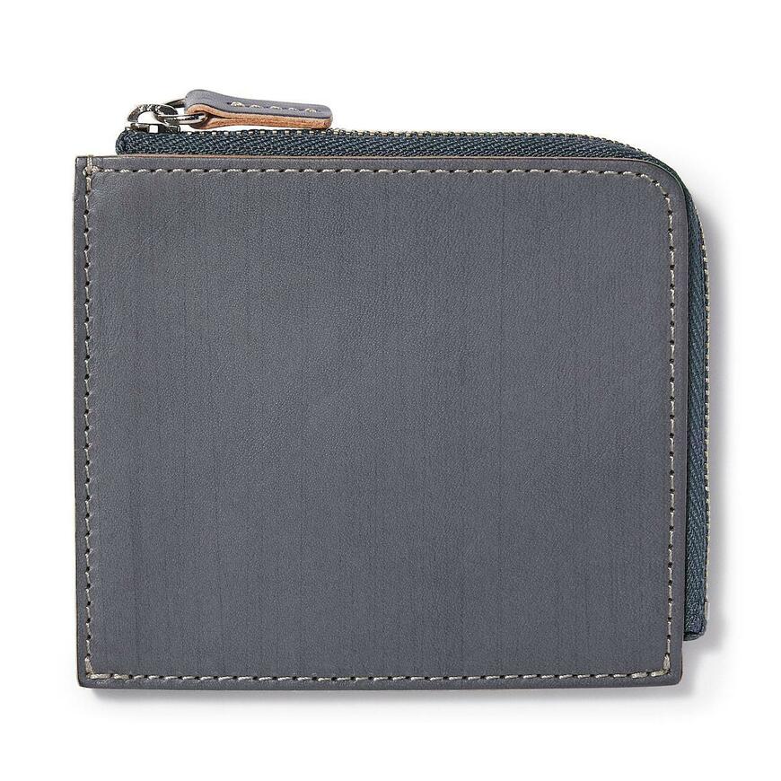 無印良品、手塗りヌメ革 L字財布、ブルー、商品画像