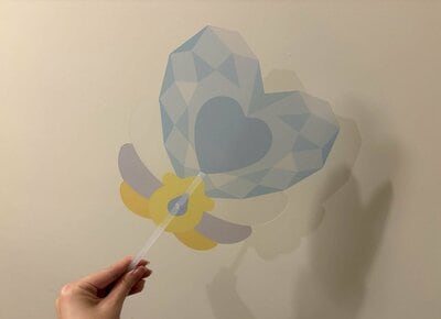 ダイソー、うちわ（変身、Ａ）商品画像