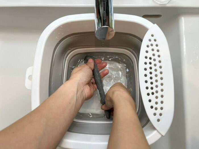 ぬるま湯を使うと汚れが取れやすいです