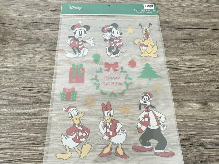 ディズニー／クリスマス ウォールステッカー　税込220円