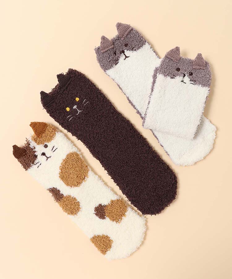 出所：Bleu Bleuet（ブルーブルーエ）公式サイト　ねこモールルームソックス