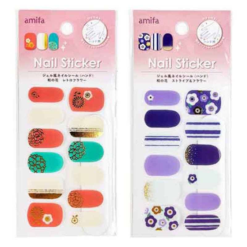 出所：公式 キャンドゥネットショップ ジェル風ネイルシール（ハンド）　和の花