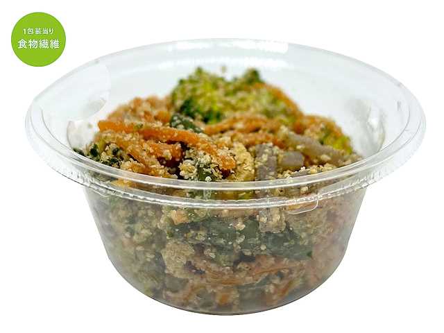 セブン-イレブンの新商品:緑黄色野菜がとれるブロッコリーといんげんのごま和え(157kcal)