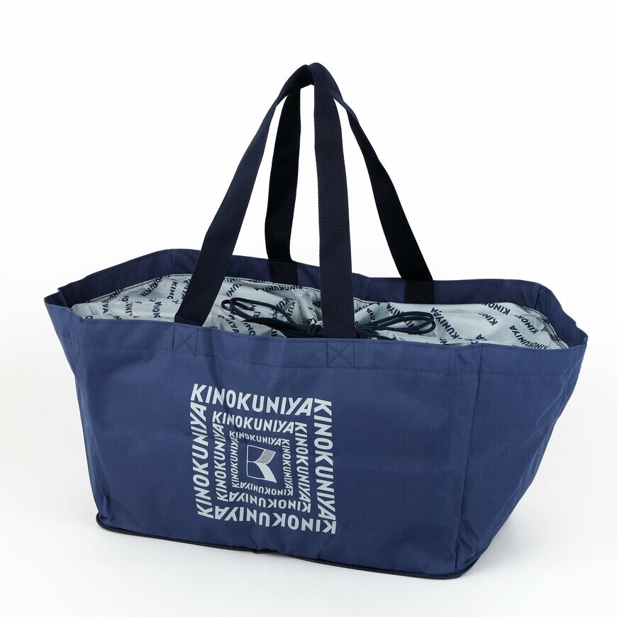 紀ノ国屋公式　折りたためる保冷カゴバッグ　画像