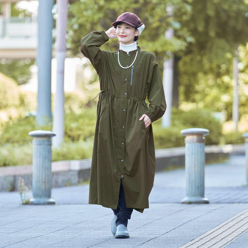 ワークマン、レディース高撥水シェルワンピースコート画像