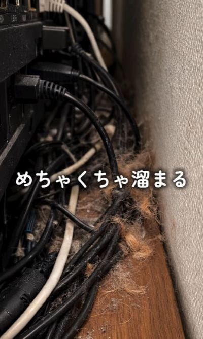 変身前のテレビ裏