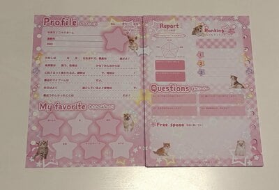 セリア、A5カスタムノートリフィルプロフィール帳 18P Lovely Little Club商品画像