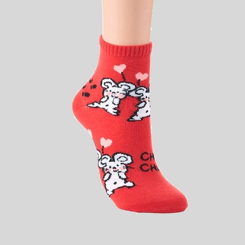 包装用紙などを扱う老舗専門店「シモジマ」デザインの靴下