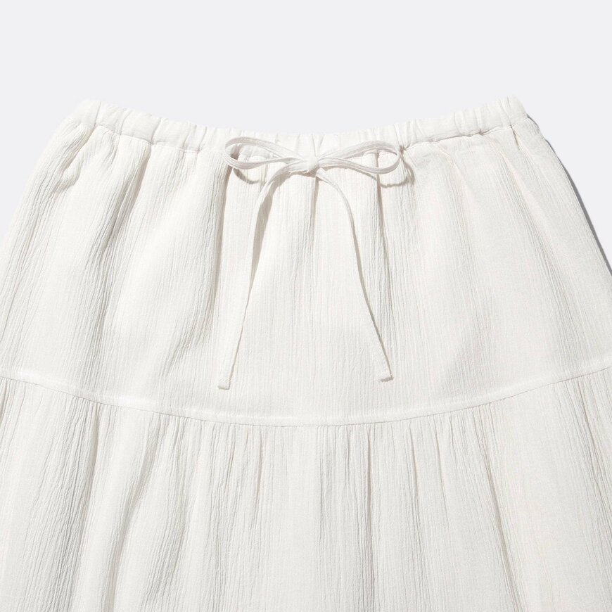 出所：GU公式 ティアードマキシスカート