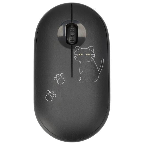 ニトリ、ワイヤレスマウス(デコネコDH05 ブラック)商品画像
