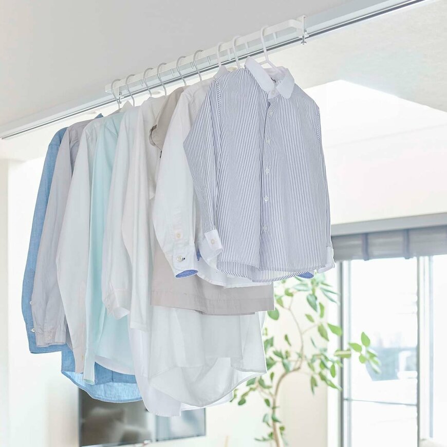 出所:山崎実業公式 室内物干しハンガーバー タワー