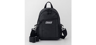 ローソン公式 Coleman BRAND BOOK #07 WALKER 3WAY BAG BLACK clear packageの画像